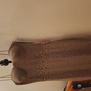 Haute Monde Crystal Embellished Body Fitted Dress